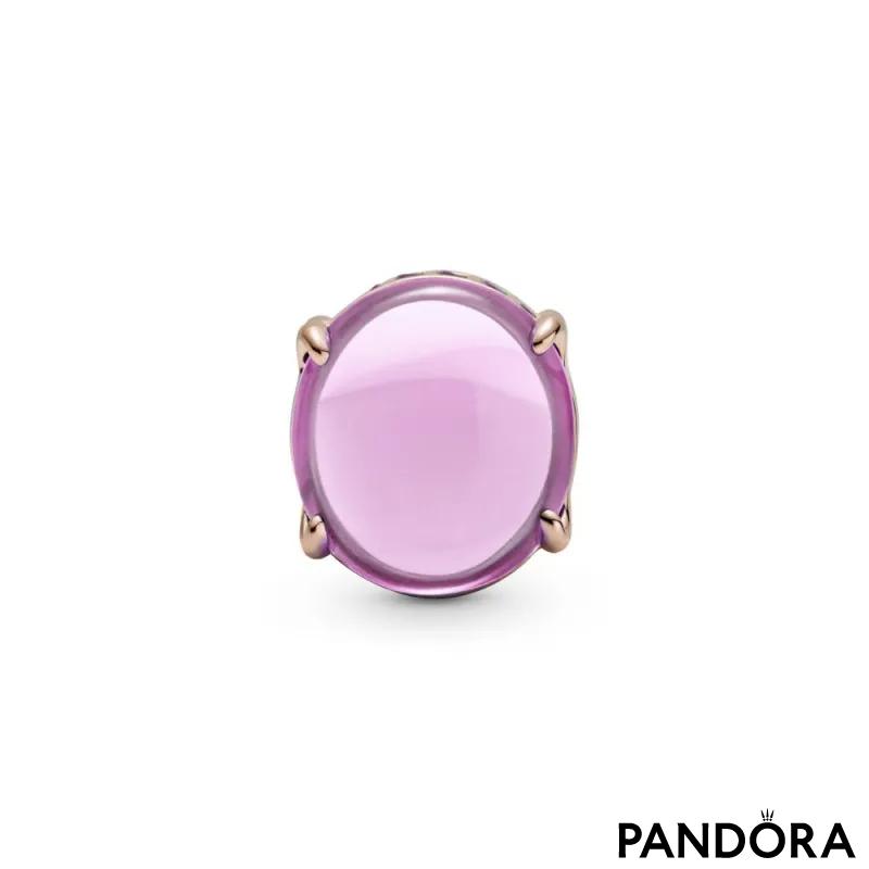 Pink Oval Cabochon Charm 