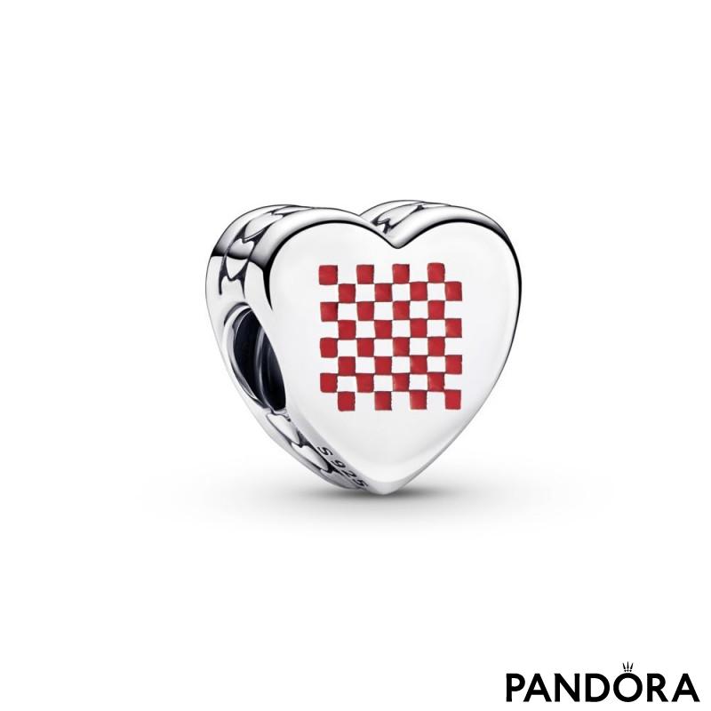 Privjesak u obliku srca sa šahovnicom 