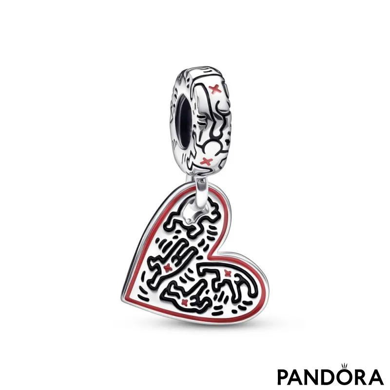 Keith Haring™ x Pandora Line Art People Heart Dangle Charm 