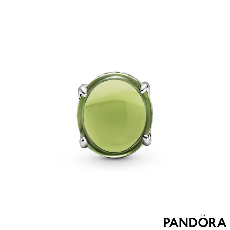 Green Oval Cabochon Charm 
