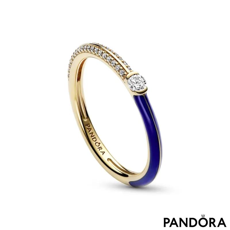 Dvojni prsten Pandora ME Pavé i plavo 
