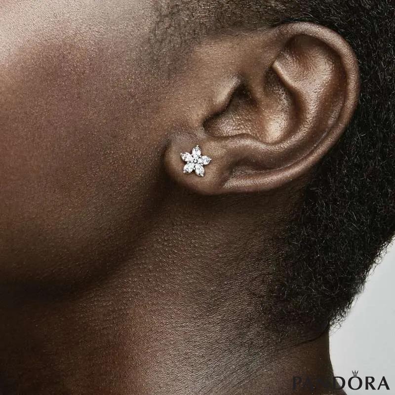 Sparkling Snowflake Stud Earrings 