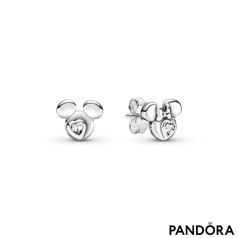 Disney Mickey Mouse & Minnie Mouse Silhouette Stud Earrings 