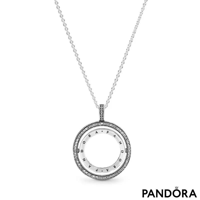 Ogrlica okretajući Pandora logo 