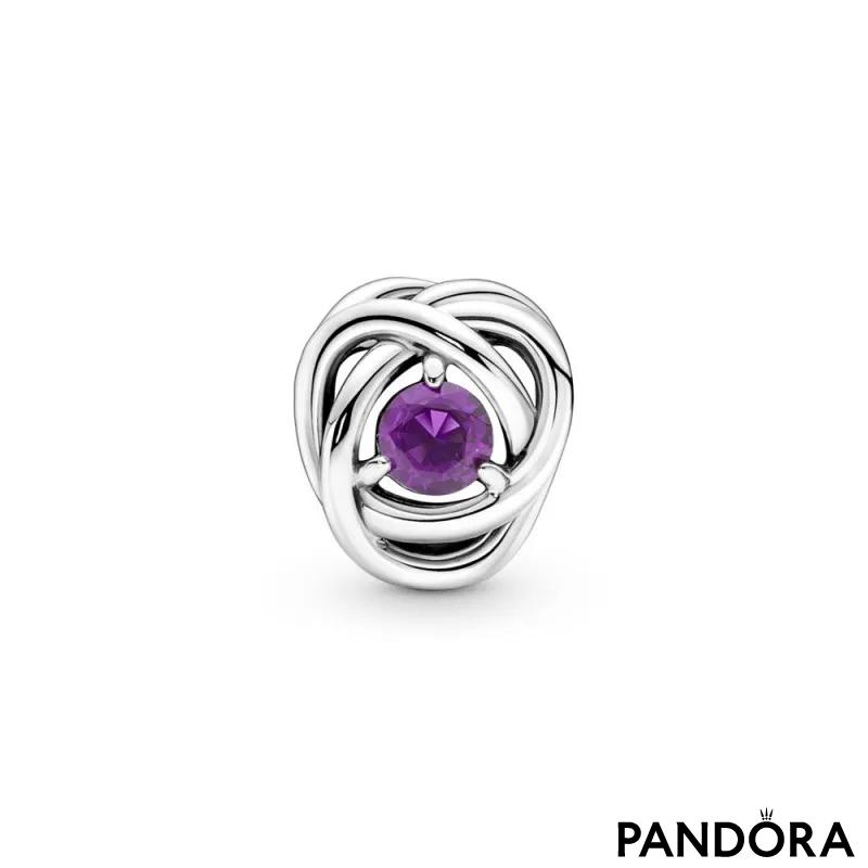 Purple Eternity Circle Charm 