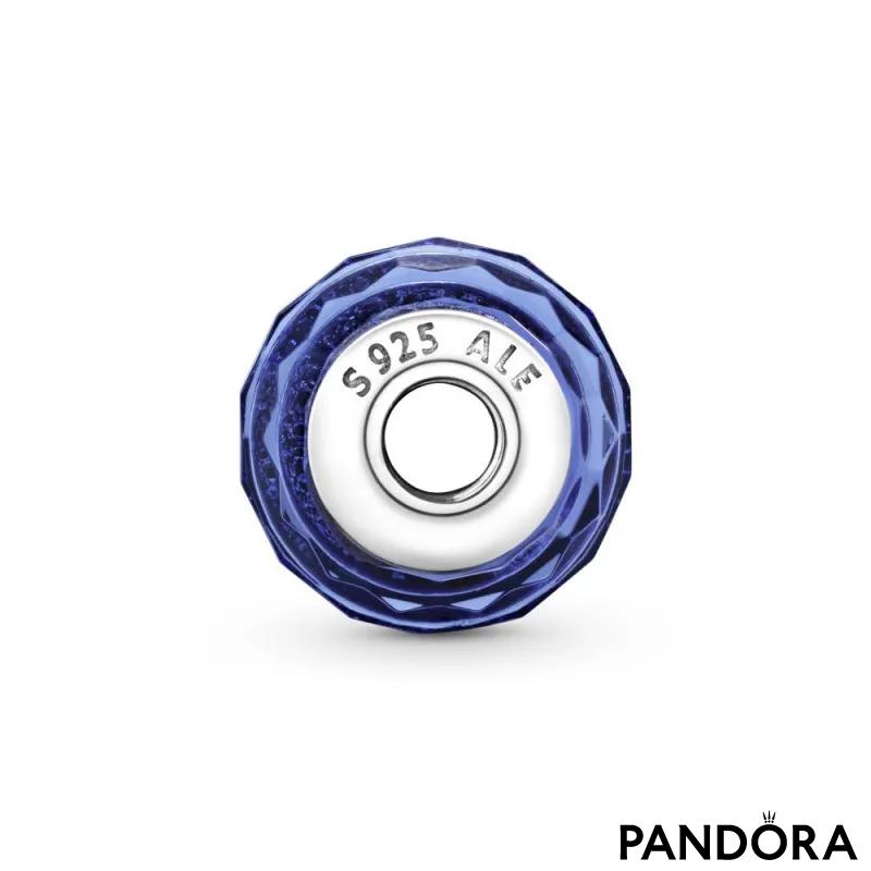 Faceted Blue Murano Glass Charm 