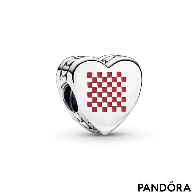 Privjesak u obliku srca sa šahovnicom 