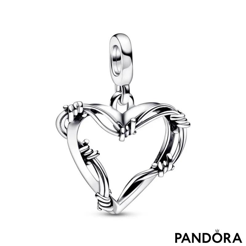 Medaljon  Pandora ME sa žičanim srcem 