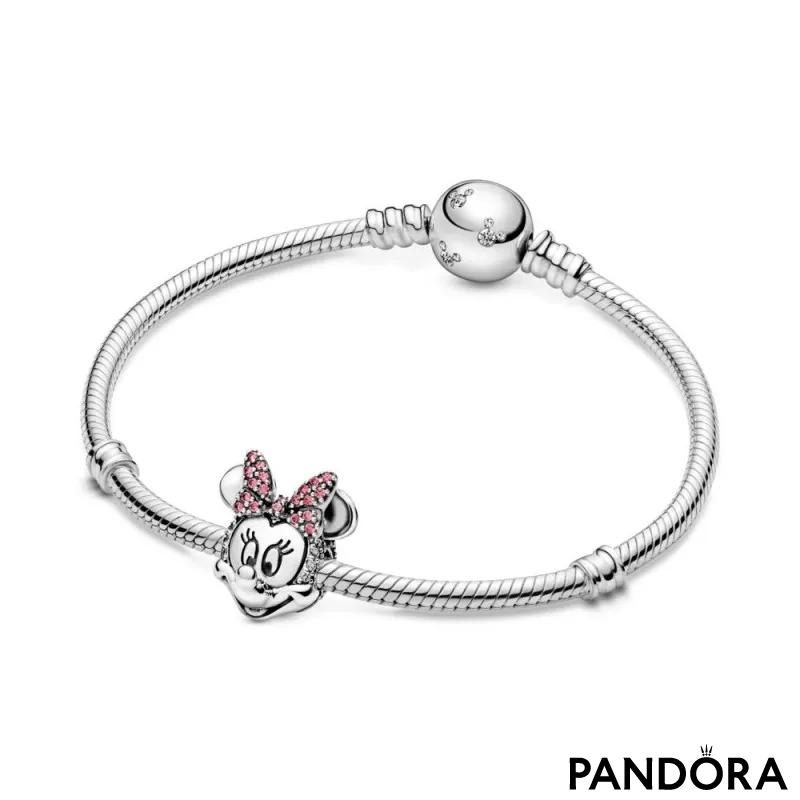 Disney Minnie Mouse Pink Pavé Bow Clip Charm 