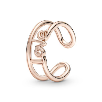Prsten Love od 14k roza pozlate