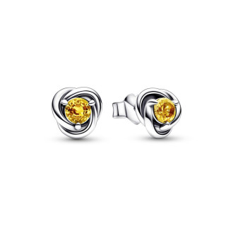 Birthstone studeni - neviseće žute naušnice