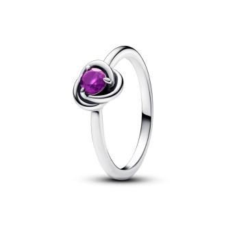 Birthstone veljača - prsten s ljubičastim kamenom