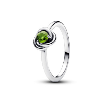 Birthstone kolovoz - prsten sa svijetlozelenim kamenom