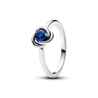 Birthstone rujan - prsten s plavim kamenom