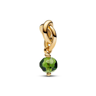 Birthstone kolovoz - viseći privjesak od 14k pozlate