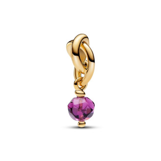 Birthstone veljača - viseći privjesak od 14k pozlate