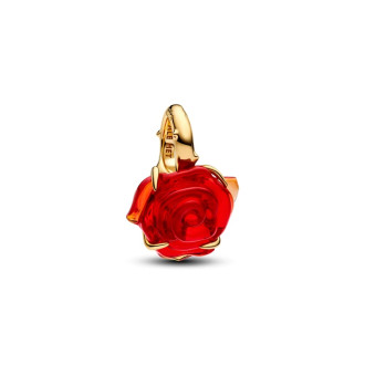 Disney Beauty and the Beast Enchanted Rose viseći privjesak od 14k pozlate