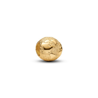 Mini privjesak s teksturom Globus od 14k pozlate