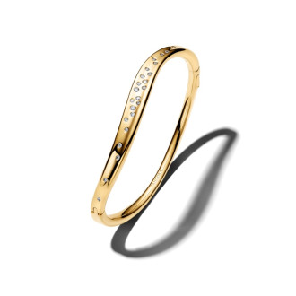 Bangle organska narukvica s kamenčićima od 14k pozlate